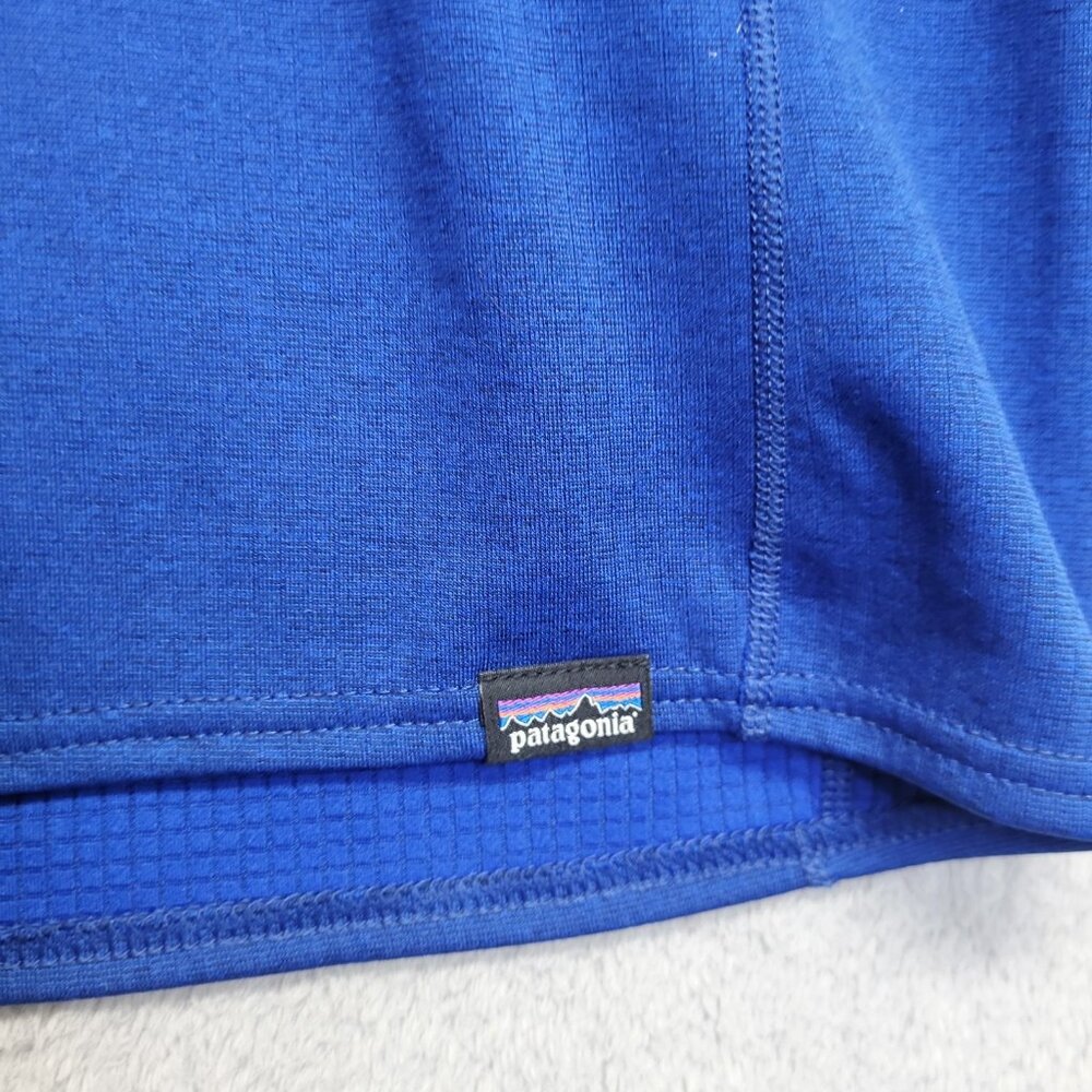 Patagonia Pullover Mens Medium Blue Capilene Midweight Baselayer Zip Polartec - Picture 7 of 11